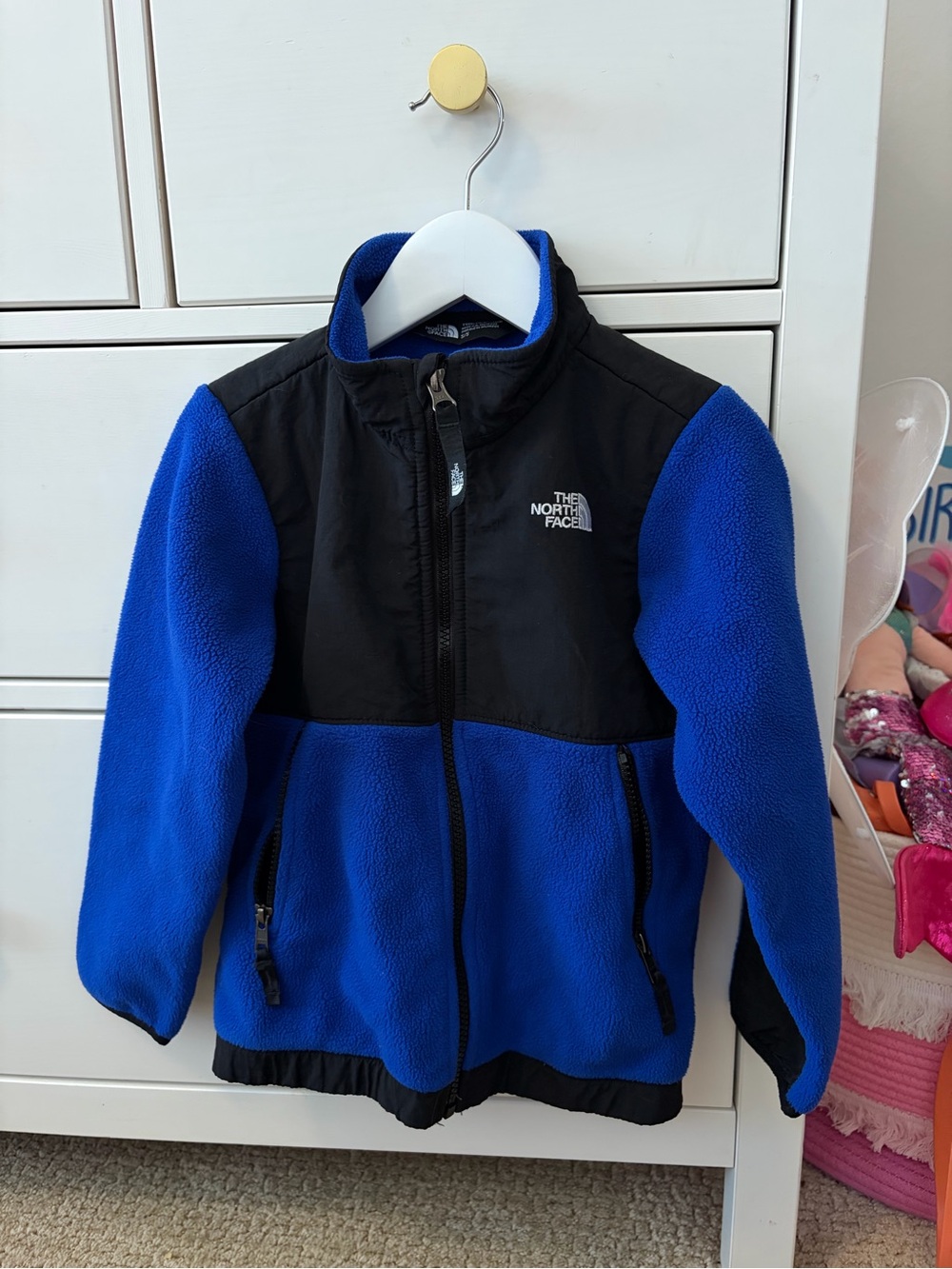The North Face Blue Fleece Zip Jacket Size 5
